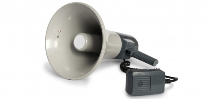 a megaphone on a white background