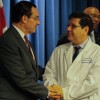 D.C. Mayor Vincent Gray (left) greets Dr. Greg Pappas.