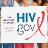 The new logo for the newly named HIV.gov