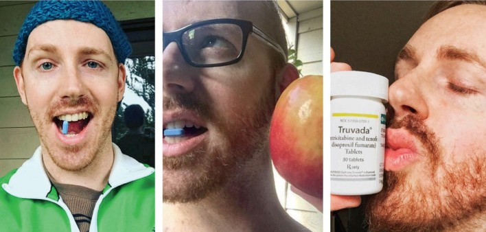 Evan J. Peterson's Instagram PrEP images