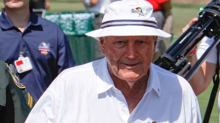 Arnold Palmer during a practice round at the Arnold Palmer Invitational Golf Tournament on March 23, 2011 at the Bay Hill Club and Lodge in Orlando, Florida.