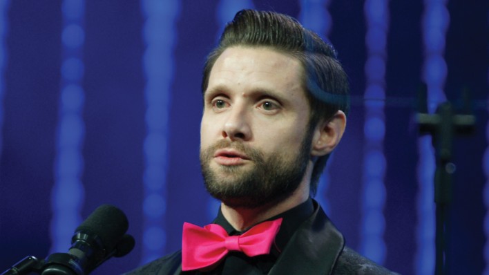 Daniel Pintauro speaking at a podium