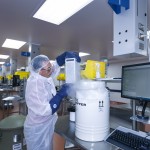 A patient’s T cells arrive at the Novartis manufacturing facility in Morris Plains, where they will be re-engineered to recognize and fight cancer and healthy cells expressing a specific antigen in the patient’s body. 