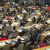 The U.N. General Assembly Hall during the High-level Meeting on HIV/AIDS. 