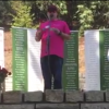 Reading names at the dedication of the Hemophilia Memorial Circle