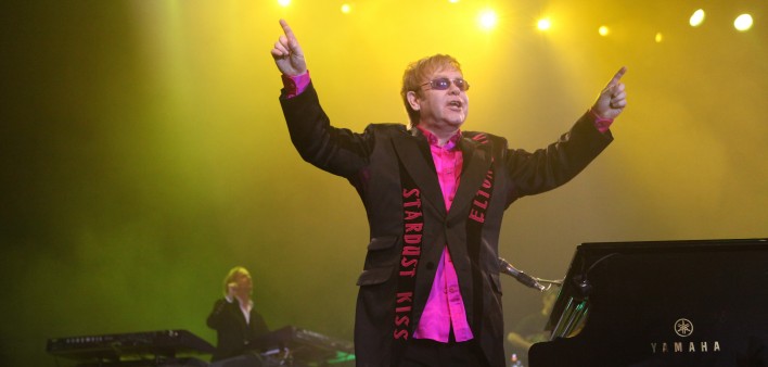 Singer Elton John performs onstage at Sport Palace on November 8, 2011 in Kiev, Ukraine
