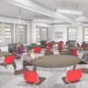 A rendering of GMHC’s future dining area
