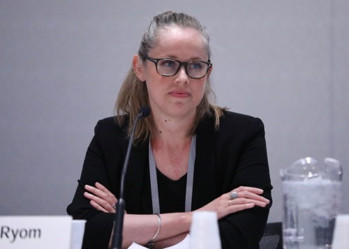 Lene Ryom at CROI 2018 in Boston.