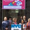 New York City health commissioner Mary T. Bassett, MD, speaks at the Chelsea Sexual Health Clinic reopening.