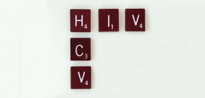HIV HCV spelled in scrabble letters