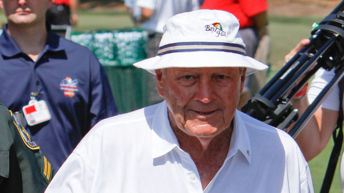 Arnold Palmer during a practice round at the Arnold Palmer Invitational Golf Tournament on March 23, 2011 at the Bay Hill Club and Lodge in Orlando, Florida.