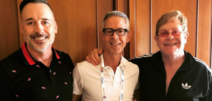 with David Furnish and Elton John