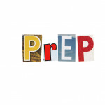 PrEP spelled out in colorful letters