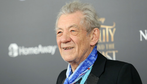 Sir Ian McKellen attends the premiere of “Beauty and the Beast” at Alice Tully Hall on April 13, 2017, in New York City.