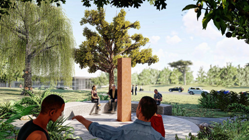 Rendering of SFGMC’s Artists Portal at the National AIDS Memorial Grove