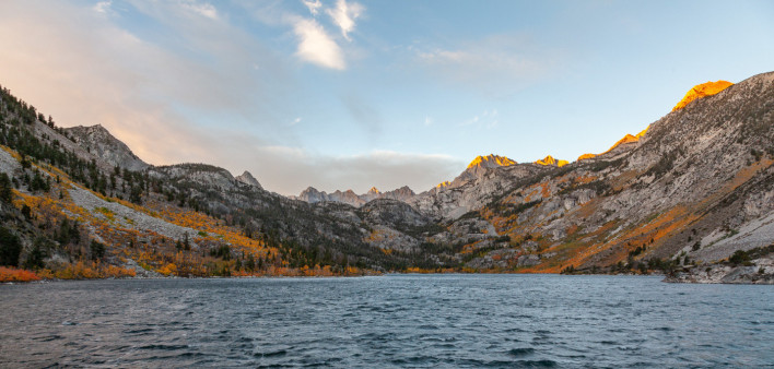 sunrise lake sabrina california road trip