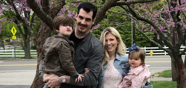 NHL star Brian Boyle and his family.