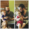 Noah, #MiddleChild, left; Gideon, baby, right, visiting Dad at Rehab Hospital, June, 2016.