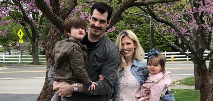 NHL star Brian Boyle and his family.
