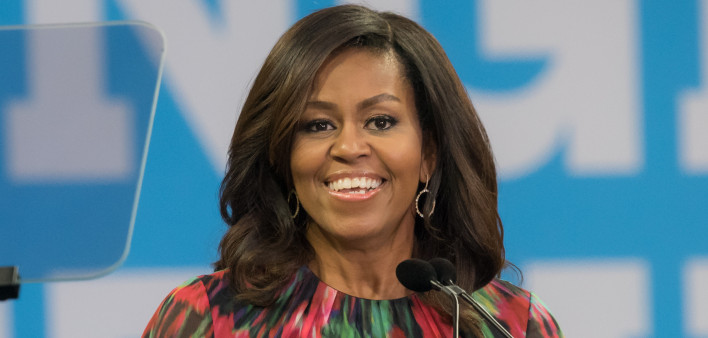 Michelle Obama, speaking to students at NC State University