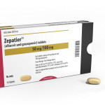 HCV drug Zepatier package and pill 