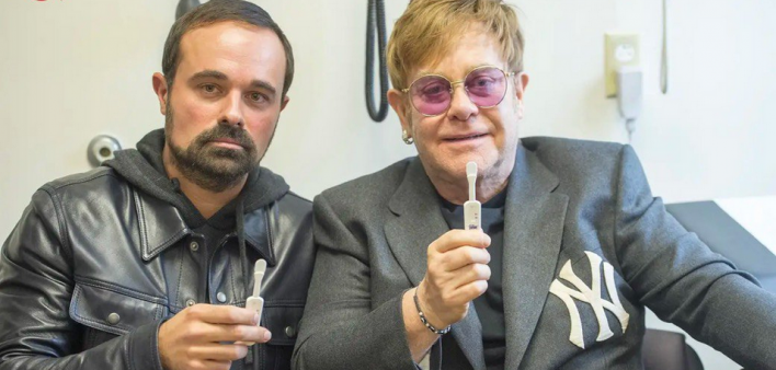 Evgeny Lebedev and Sir Elton John in Atlanta to launch AIDSfree