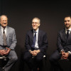 Damon Runyon scientists (left to right) Harold E. Varmus, MD, Jedd D. Wolchok, MD, PhD, and Christopher E. Barbieri, MD, PhD, discuss cutting-edge cancer therapies.