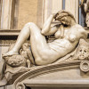 Michelangelo's "Night" in Florence, Italy