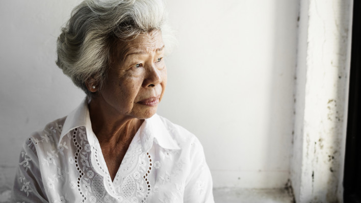 elderly asian woman