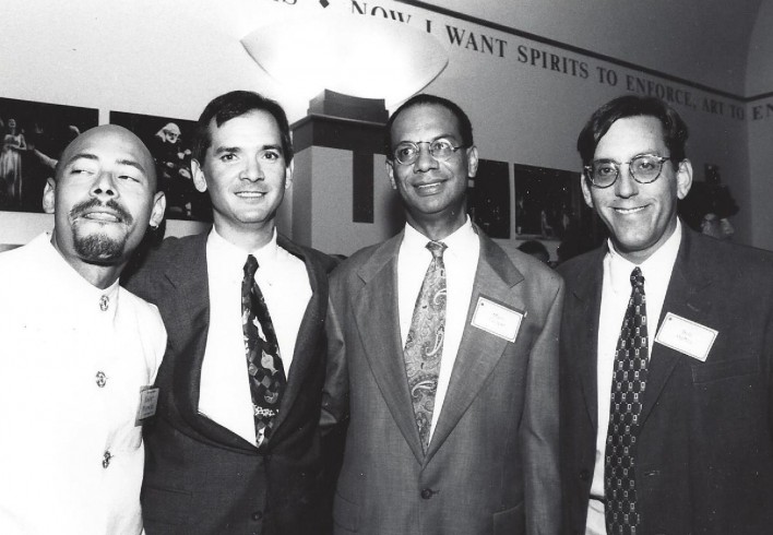 Xavier Morales, me, Mario and Bob Hattoy at the 1997 AIDS Action Council benefit in Washington.