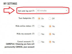 POZ Personals Auto Log Out Settings