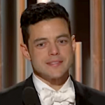 Rami Malek accepts the award for Best Performance by an Actor in a Motion Picture - Drama at the 2019 Golden Globe Awards.