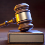   Justice Gavel And Block On Judge's Bench