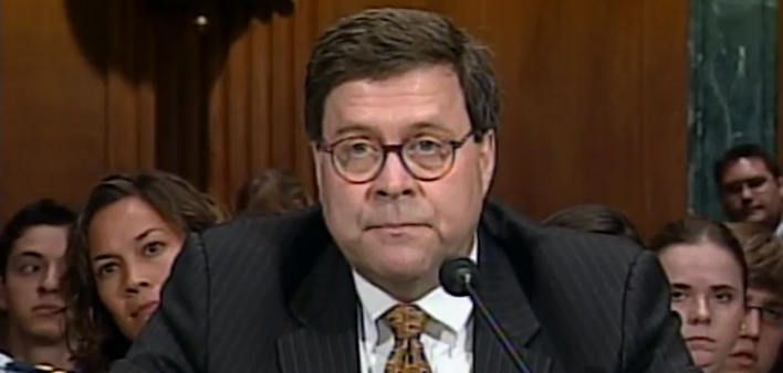 William P. Barr speaking to the Senate Judiciary Committee in 2005