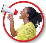 woman with microphone