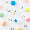 calender with pills and question mark