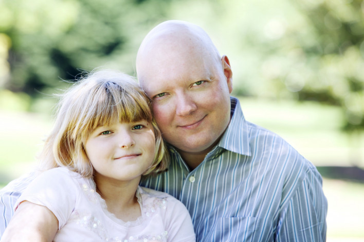 Man with Cancer and His Daughter
