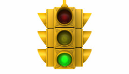 Traffic light with green light illuminated