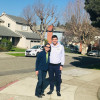 Nathan Andrian on a walk with his mom