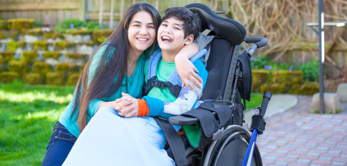 cerebral palsy boy in wheel chair