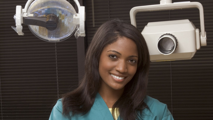 smiling female African-American dentist