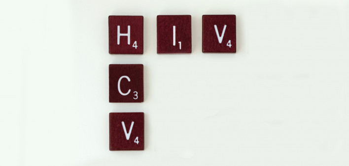 HIV HCV spelled in scrabble letters