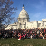 AIDSWatch participants rally outside the U.S. Capitol before lobbying members of Congress.
