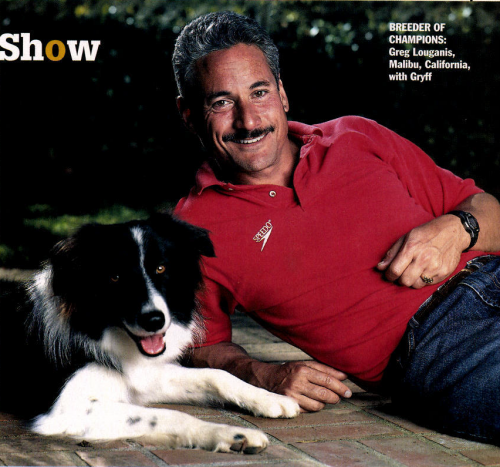 Breeder of Champions: Greg Louganis, Malibu, California, with Gryff