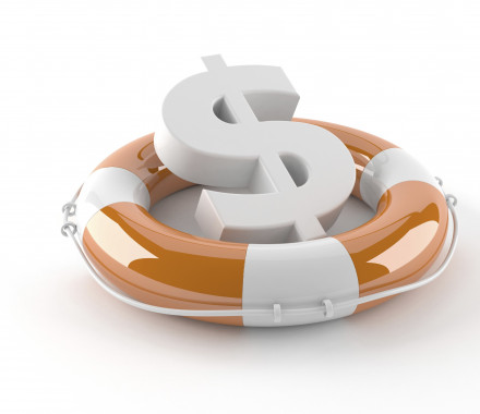 a US dollar symbol in a life preserver