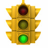Traffic light with green light illuminated