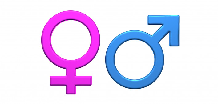 male and female gender symbols