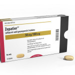 HCV drug Zepatier package and pill 