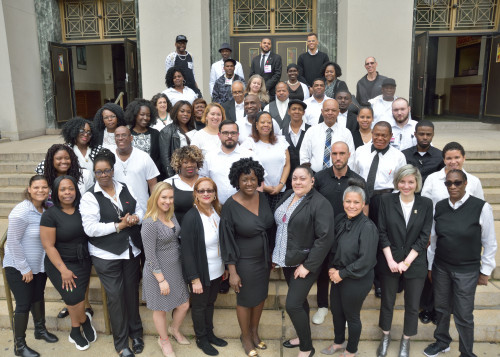 Iris House staff at Bethel Gospel Assembly in Harlem, New York