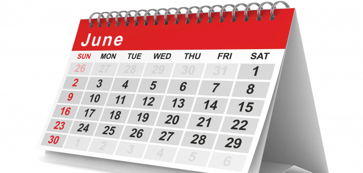 June 2019 desk calendar